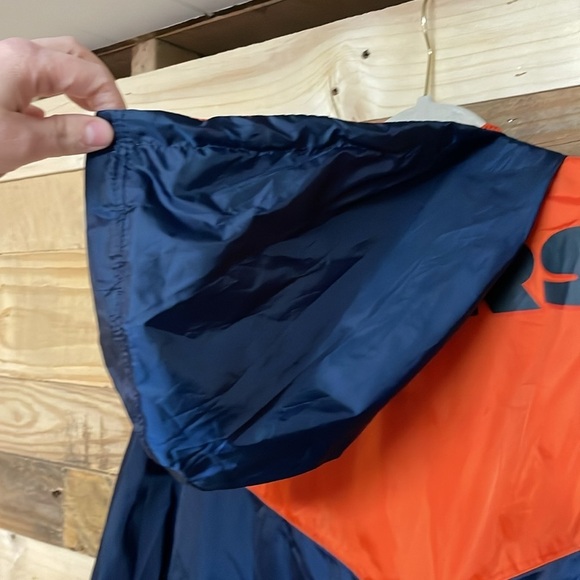 NFL Chicago Bears size small orange and blue windbreaker jacket with pockets - Picture 9 of 12